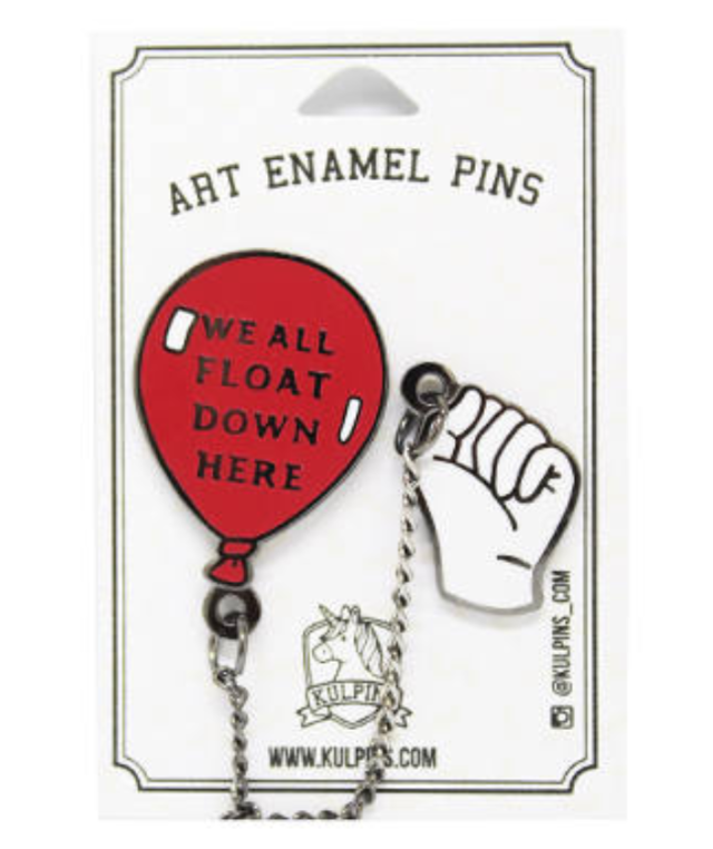 We All Float Enamel Pin