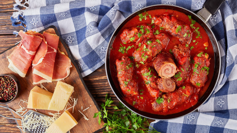 plate of braciole