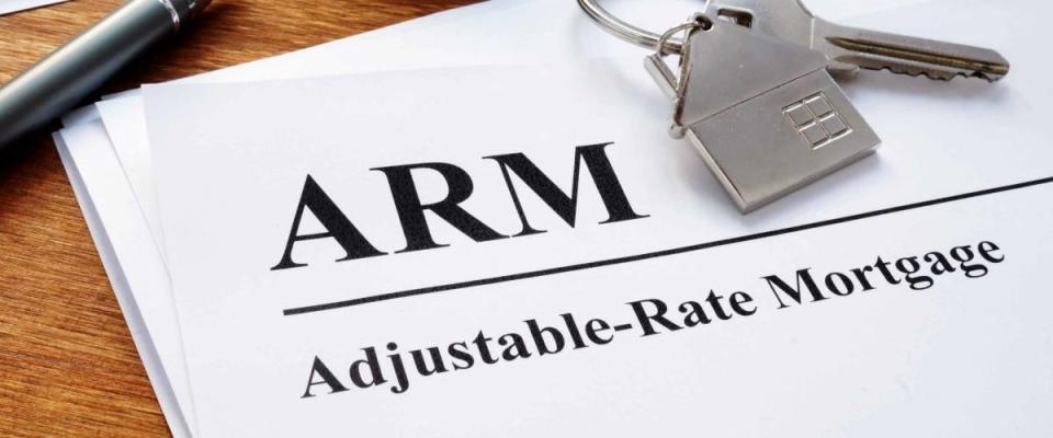 Adjustable Rate Mortgage ARM papers in the office.