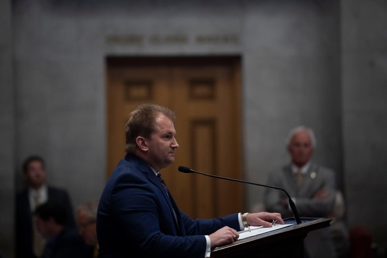 House Majority Leader William Lamberth, R-Portland, during a House session on April 22, 2024.