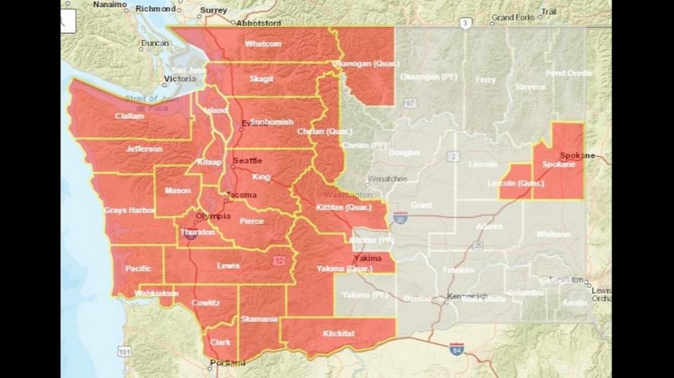 While Gov. Inslee visited areas damaged by the Pearl Hill Fire, he brought apples grown in Olympia. Douglas County officials say they’re infested with maggot larvae.