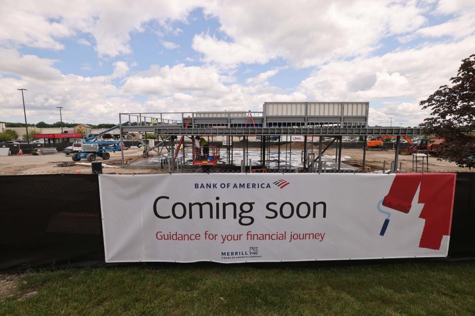 Bank of America constructs a new building at Westgate Drive in Brockton on Thursday, June 15, 2023.