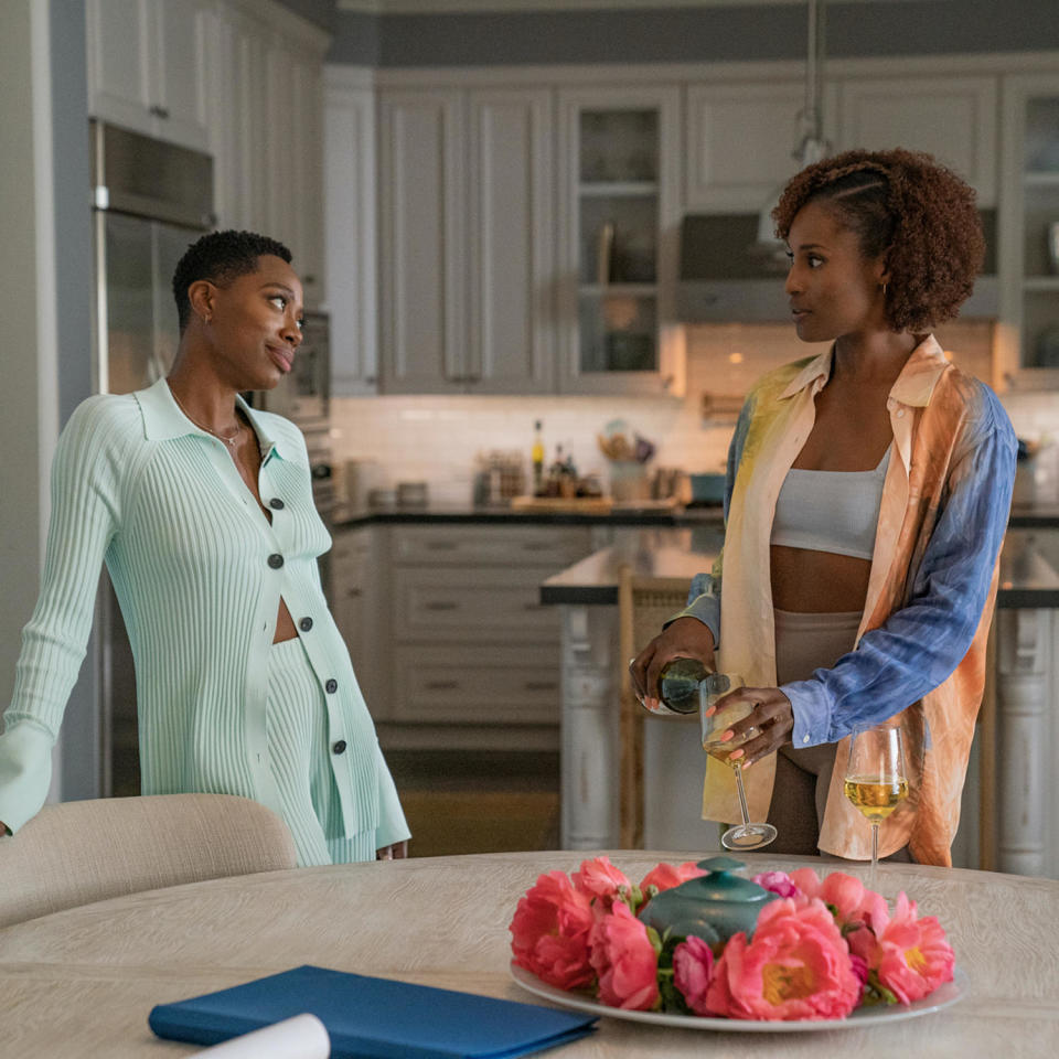 Yvonne Orji as Molly and Issa Rae as Issa in 