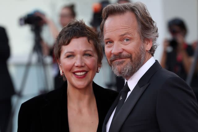 <p>Elisabetta A. Villa/Getty</p> Maggie and Peter Sarsgaard at the Venice International Film Festival on Sept. 9