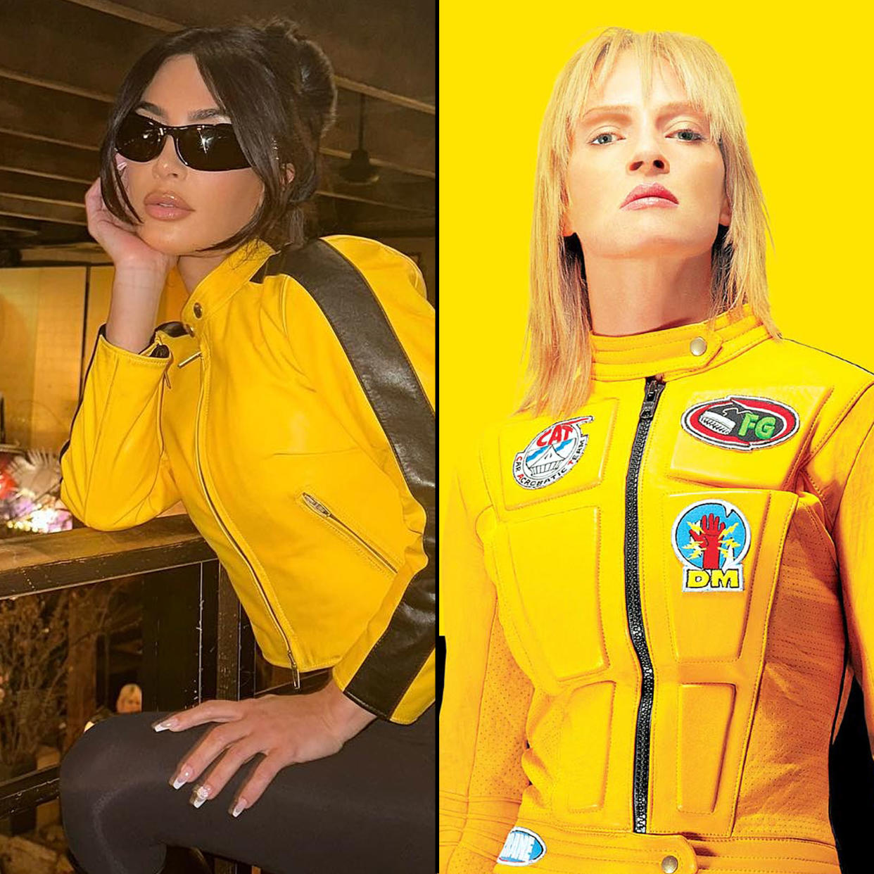 Kim Kardashian and Uma Thurman Kill Bill 01