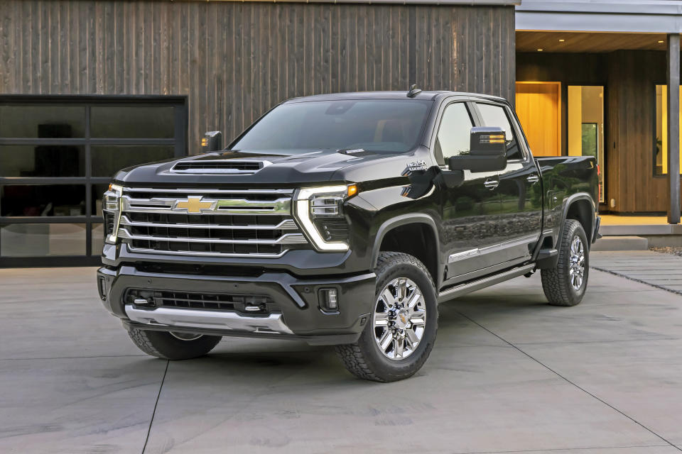 This photo provided by General Motors, shows the Chevrolet Silverado 2500 HD, a heavy-duty pickup truck that received several exterior and drivetrain updates for 2024. (Courtesy of General Motors via AP)