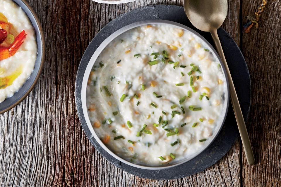 Fresh Corn and Chèvre Grits