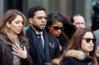 Former "Empire" actor Jussie Smollett leaves court after his arraignment in Chicago