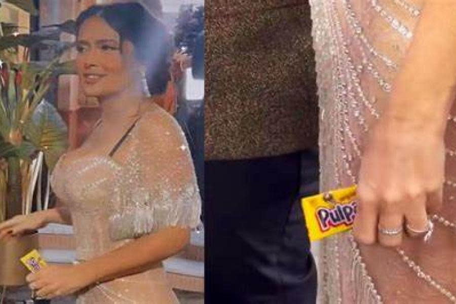 Salma Hayek sorprende en los Globos de Oro con snacks mexicanos 