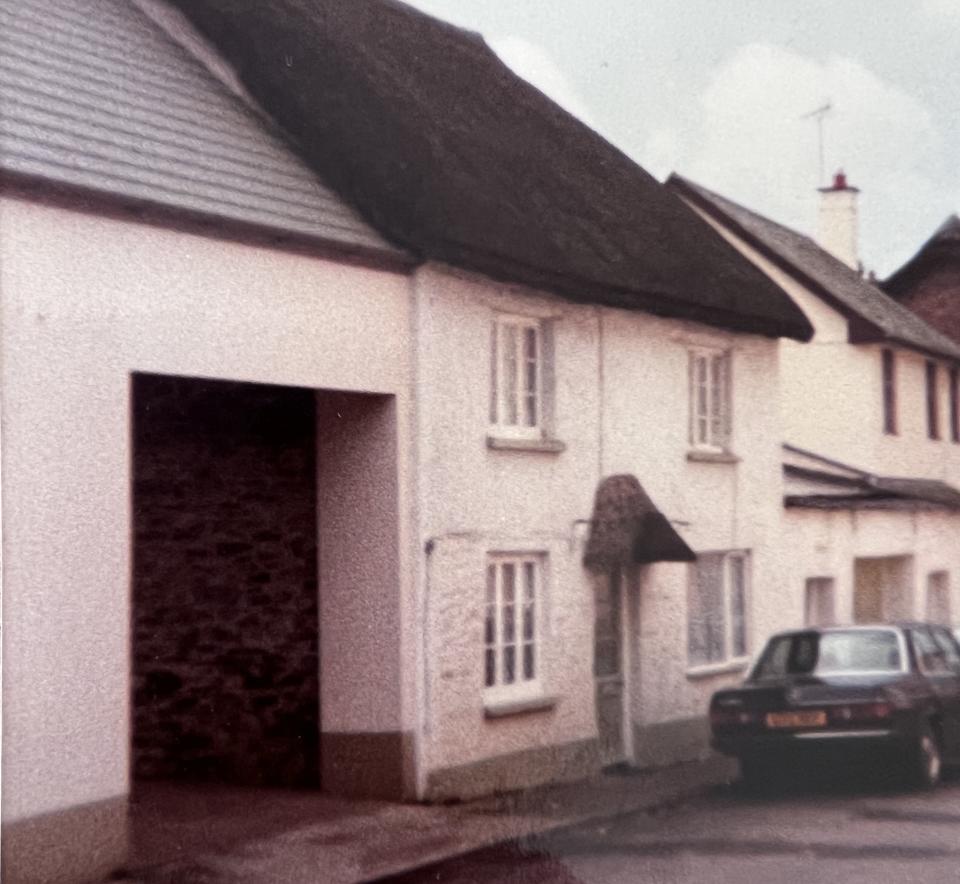 The cottage in Devonshire where Fi Da Silva-Adams was born and her biological father still lived. (Supplied)