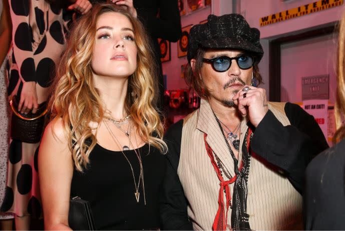 Amber Heard and Johnny Depp (Photo:Rex)