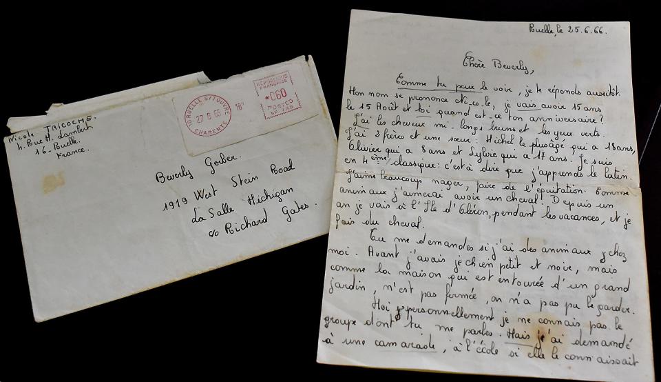 In 1966, Bev Gerber of LaSalle received this letter from a French pen pal. It's written in French, and Bev could never read it. 
The letter had an airmail stamp from the French Republic that appears to read 60.