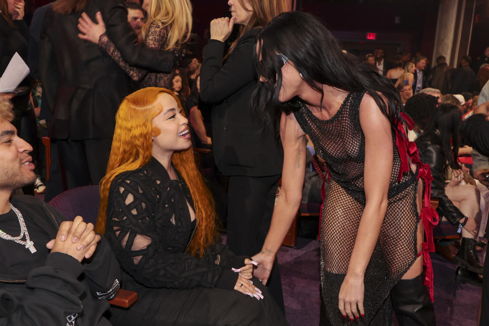 RIOTUSA, Ice Spice and Katy Perry at the 2024 iHeartRadio Music Awards held at the Dolby Theatre on April 1, 2024 in Los Angeles, California.