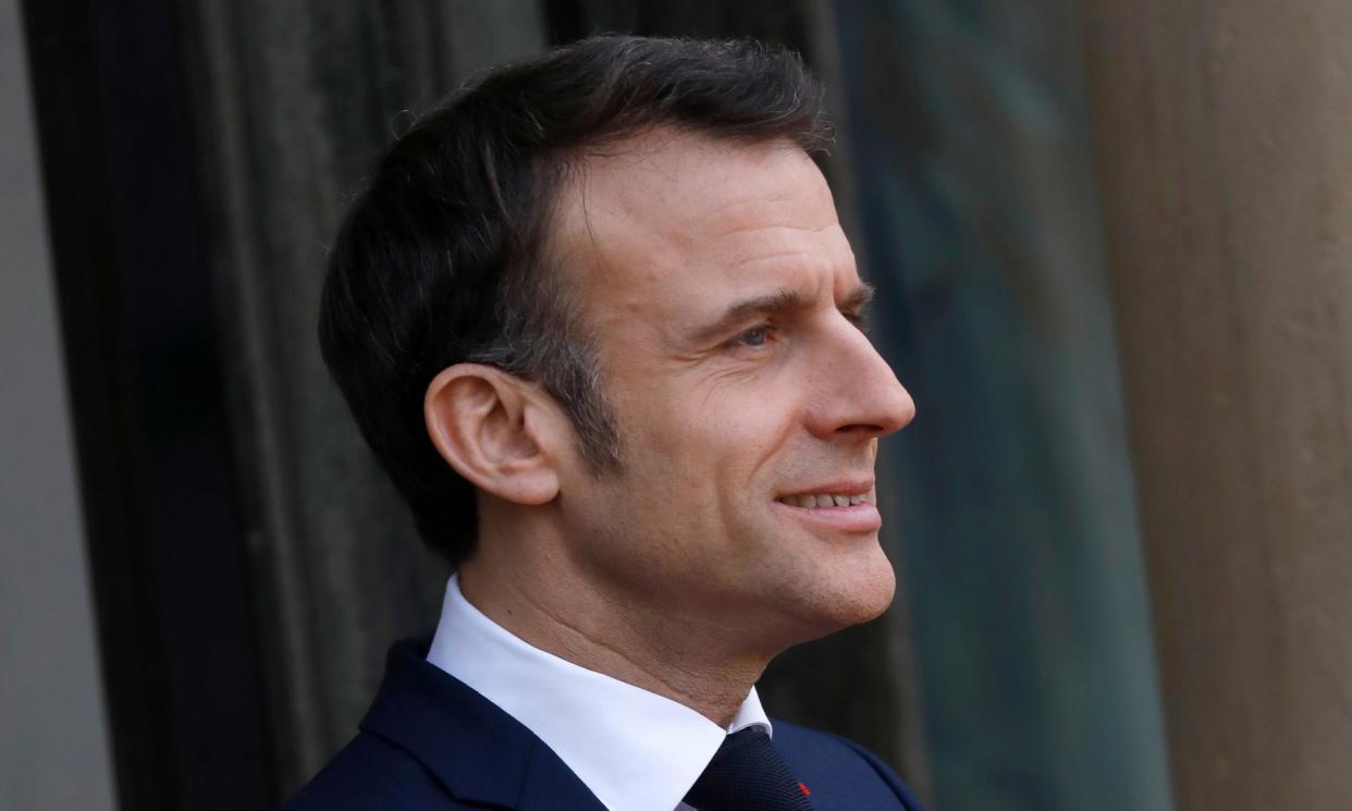 <span>Emmanuel Macron told a press conference he did not rule out sending troops to Ukraine.</span><span>Photograph: Antoine Gyori/Corbis/Getty Images</span>