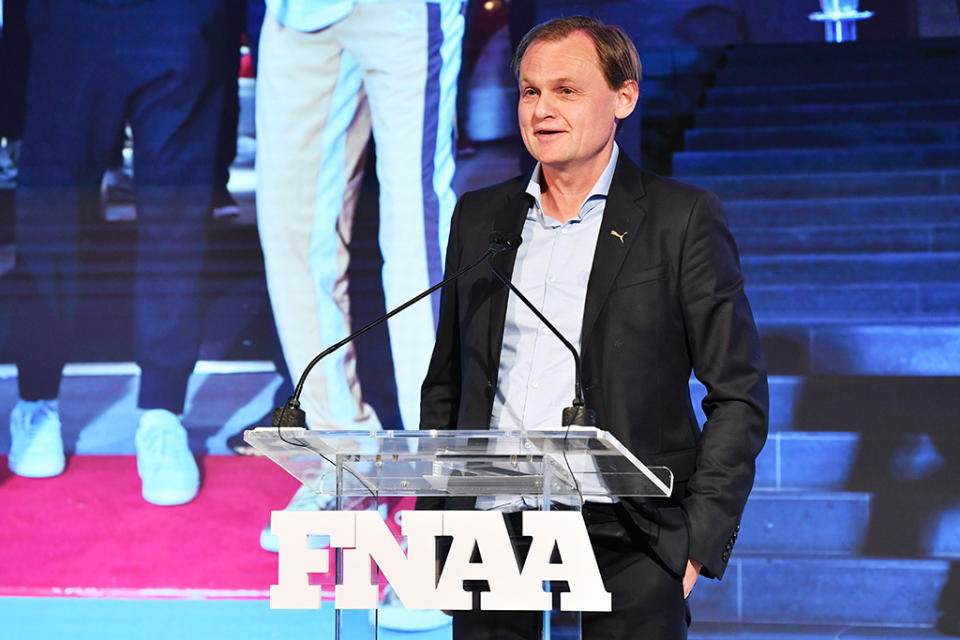 Adidas CEO Bjørn Gulden, who formerly led Puma, at the 2019 FNAAs. - Credit: Andrew H. Walker/Shutterstoc