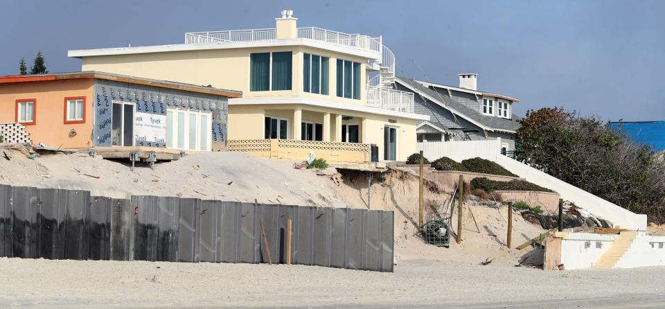 Some properties have new seawalls some still have none south at the Tornita Beach Approach in Wilbur By The Sea., Tuesday March 28, 2023 as hurricane erosion recovery efforts continue.