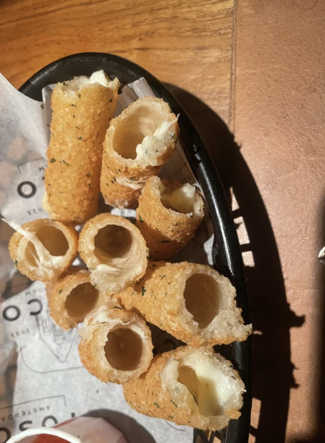 cheeseless mozzarella sticks