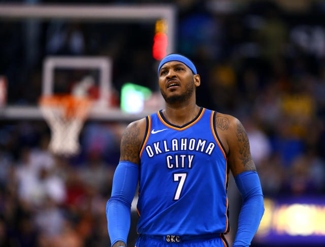 Former Thunder Carmelo Anthony announces retirement - Yahoo Sports