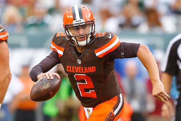 Manziel was a bright spot in an otherwise poor day for Cleveland. Source: Getty