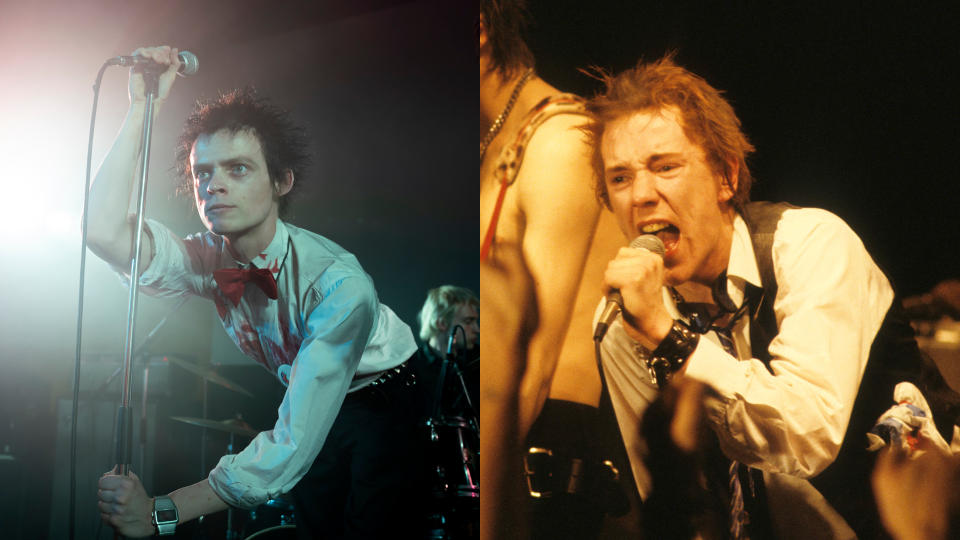 Anson Boon takes on the role of controversial rocker Johnny Rotten in Sex Pistols drama series Pistol. (Disney/Redferns)