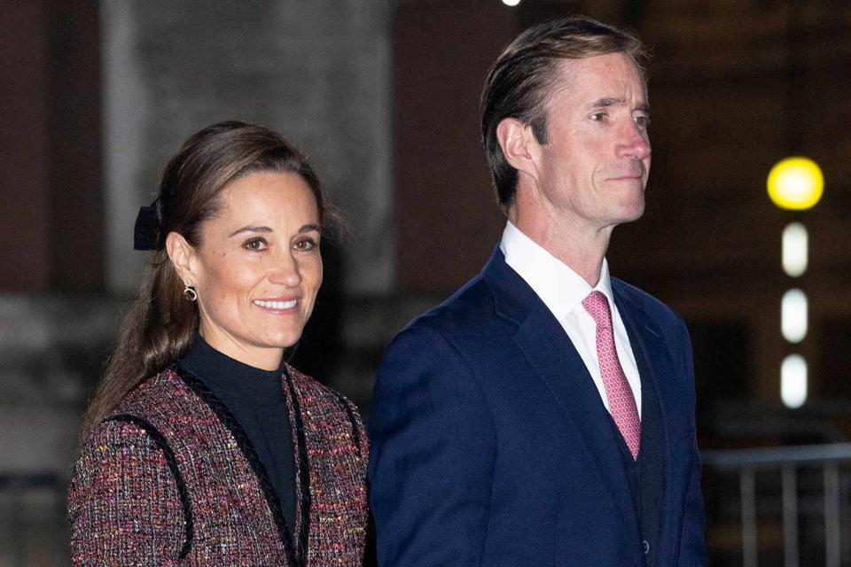 <p>Mark Cuthbert/UK Press via Getty</p> Pippa Matthews and James Matthews attend Kate Middleton