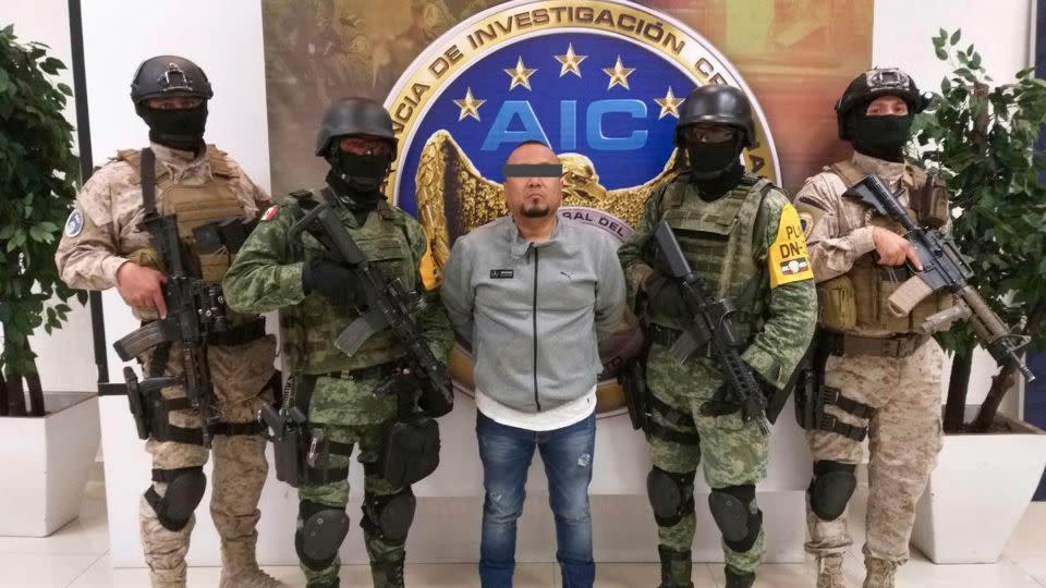 José Antonio Yépez Ortiz, "El Marro," leader of the Santa Rosa de Lima Cartel, is arrested on August 2020. - GDA/AP Images