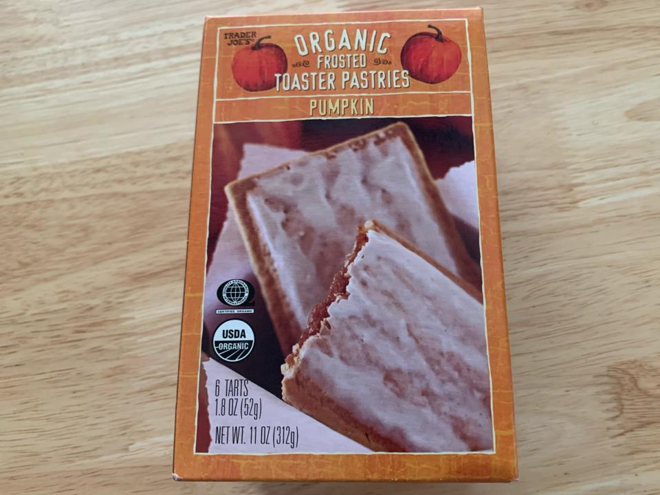 trader joe's pumpkin toaster pastry