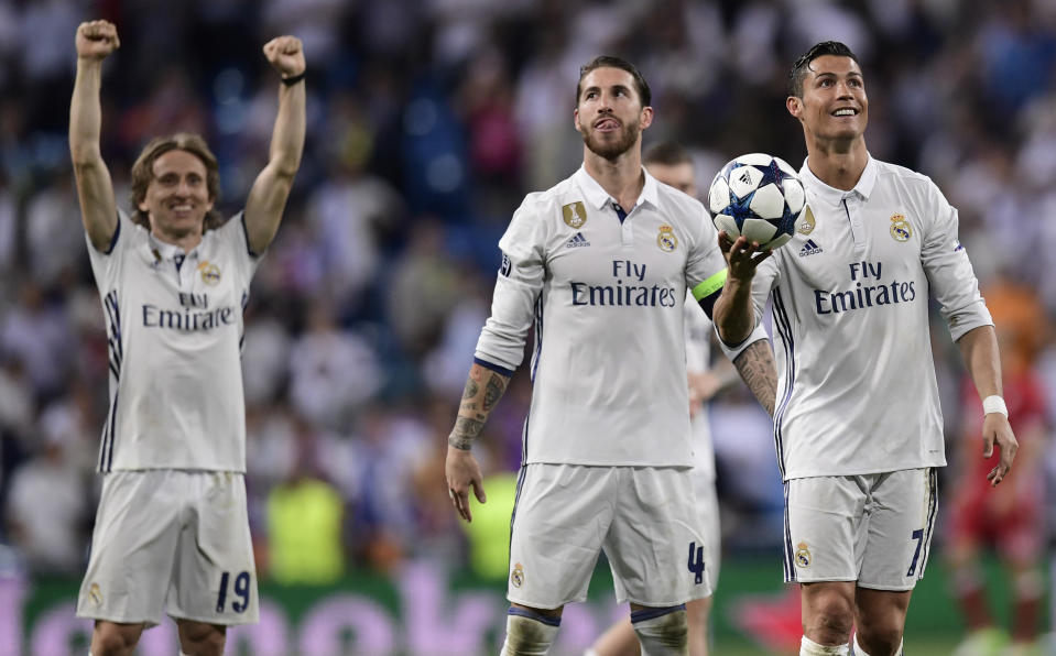 Real Madrid beat Bayern Munich last year in the Champions League semifinals. (Getty)