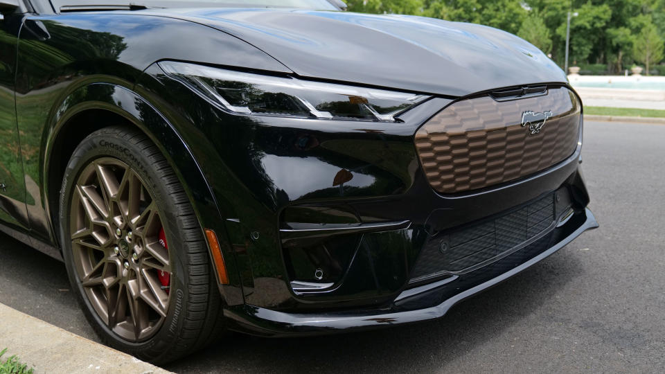 The Mach-E GT features a fancier faux grille that's not available on lower trims. 