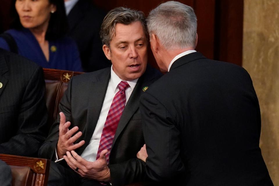 Representative Andy Ogles corrected himself after his verbal slip on in the US House of Representatives (Copyright 2023 The Associated Press. All rights reserved.)