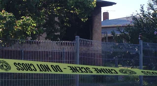 The badly damaged Leslie St property where a child's body was found found by firefighters. Photo: Peter Caldicott, 7News.