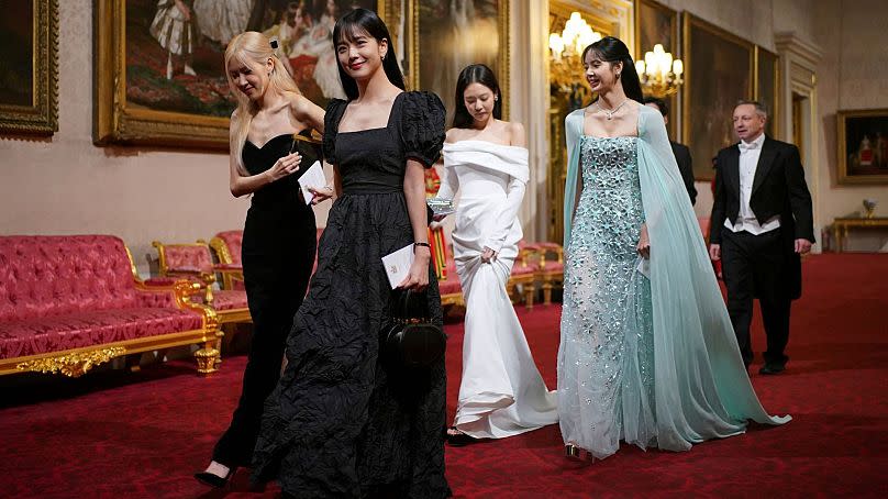 South Korean girl band BLɅϽKPIИK ahead of the State Banquet