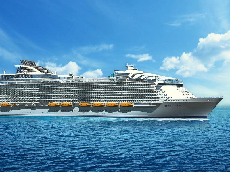 Neuer Rekordhalter: Die «Harmony of the Seas» soll das größte Kreuzfahrtschiff der Welt werden. Foto: Royal Caribbean International