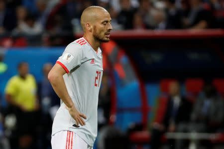 Soccer Football - World Cup - Group B - Iran vs Spain - Kazan Arena, Kazan, Russia - June 20, 2018 Spain's David Silva looks dejected after missing a chance to score REUTERS/Jorge Silva