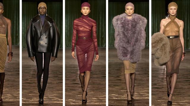 Sheer and now: see-through fabrics dominate Saint Laurent's Paris show, Yves Saint Laurent