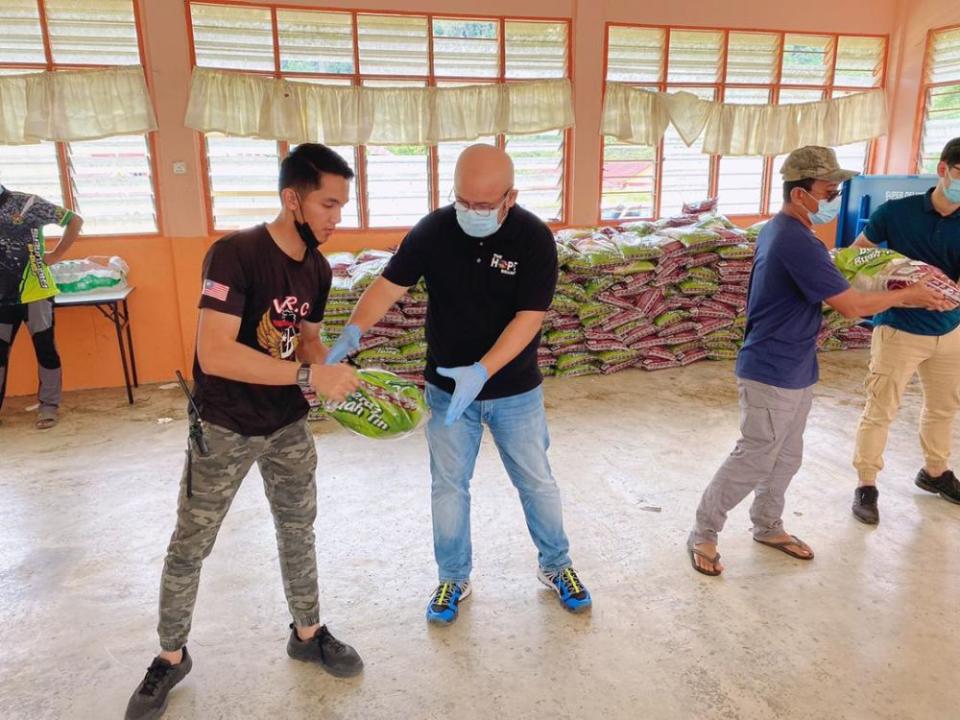 Harith said his team has successfully distributed aid to close to 2,000 Orang Asli families. — Picture courtesy of The Hope Branch