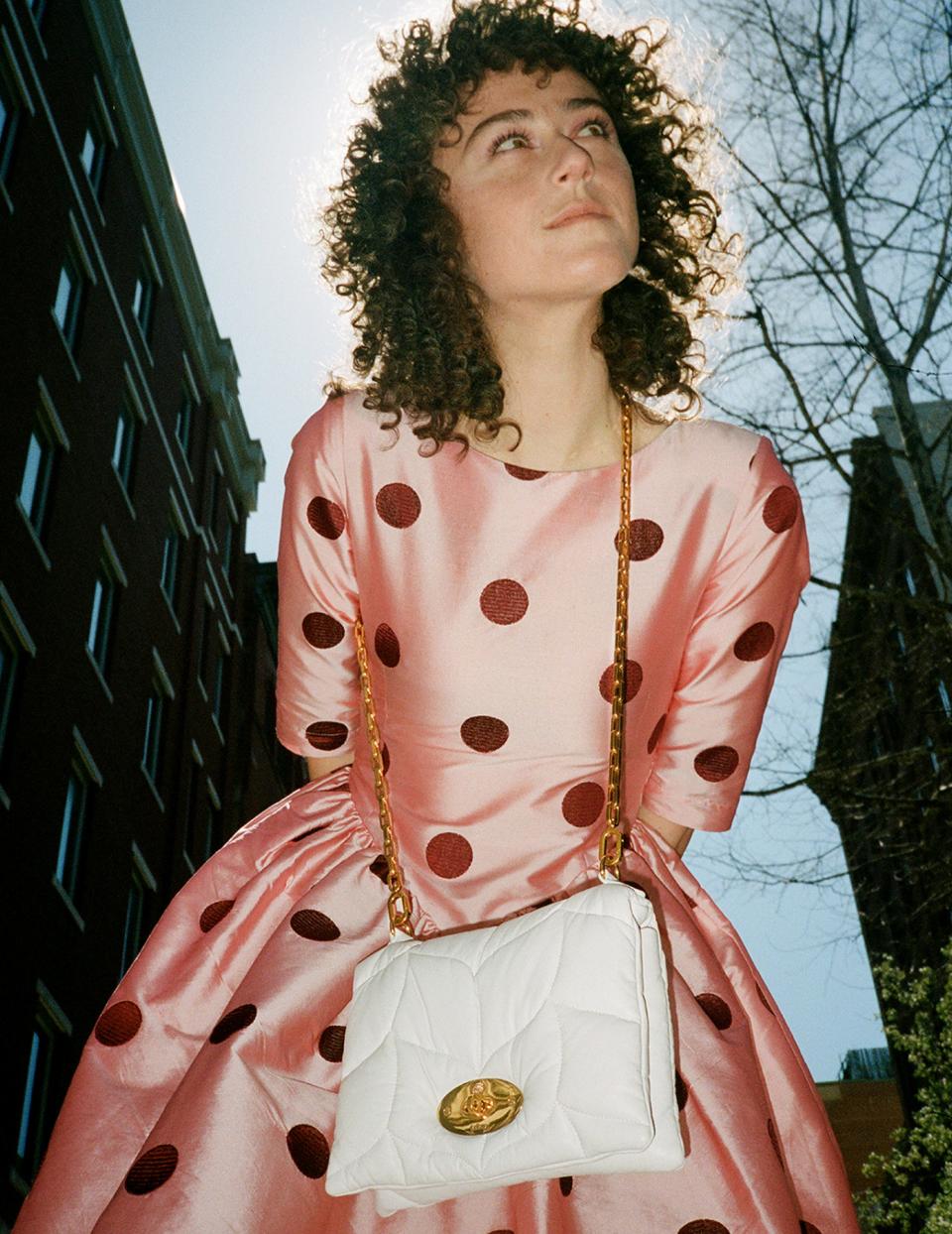 Ella Emhoff in Mulberry campaign.