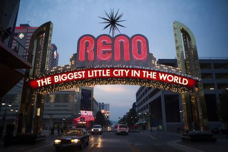 The classic neon Reno sign welcomes visitors to downtown Reno, Nevada, September 16, 2014. REUTERS/Max Whittaker