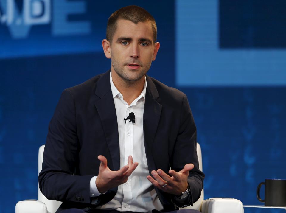 Chris Cox, Chief Product Officer at Facebook, speaks during the Wall Street Journal Digital Live ( WSJDLive ) conference at the Montage hotel in Laguna Beach, California October 20, 2015. REUTERS/Mike Blake