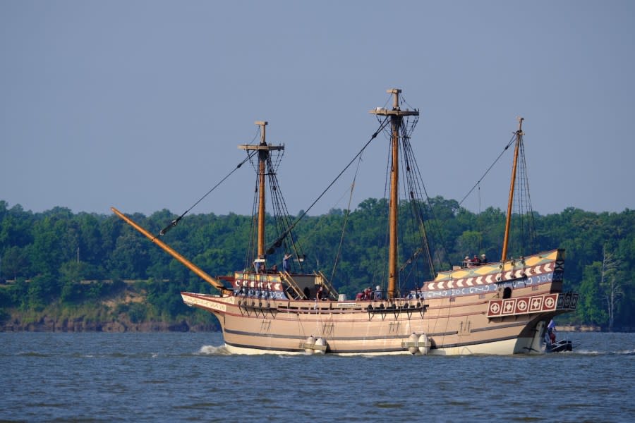 Susan Constant departs Jamestown (Courtesy: Christopher Becke)