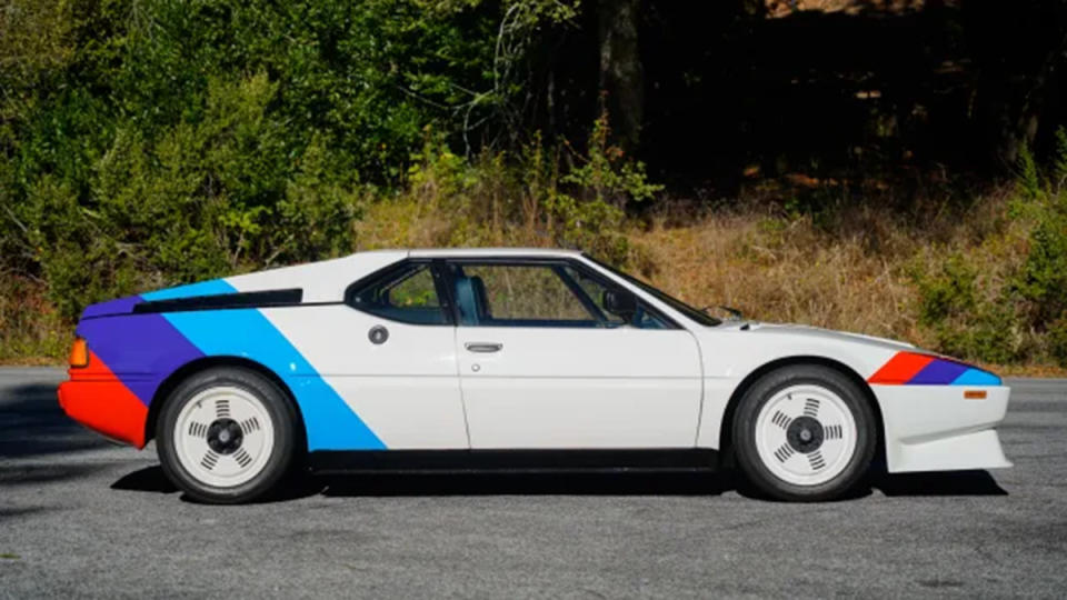 The 1980 BMW M1 from the side