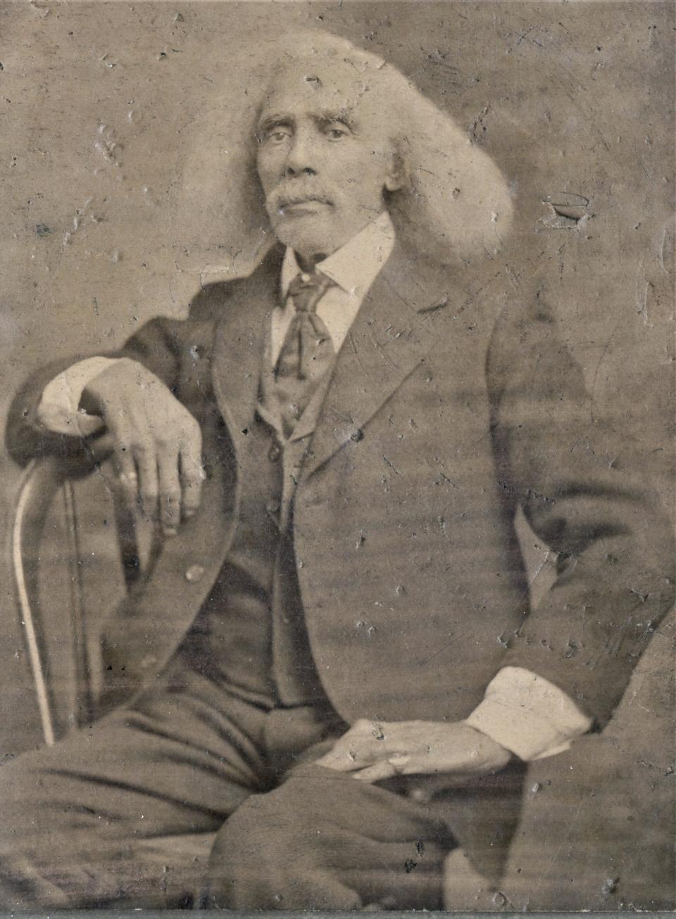 A very proud Joseph R. Winters takes time to pose for a photograph in Chambersburg, circa 1870.