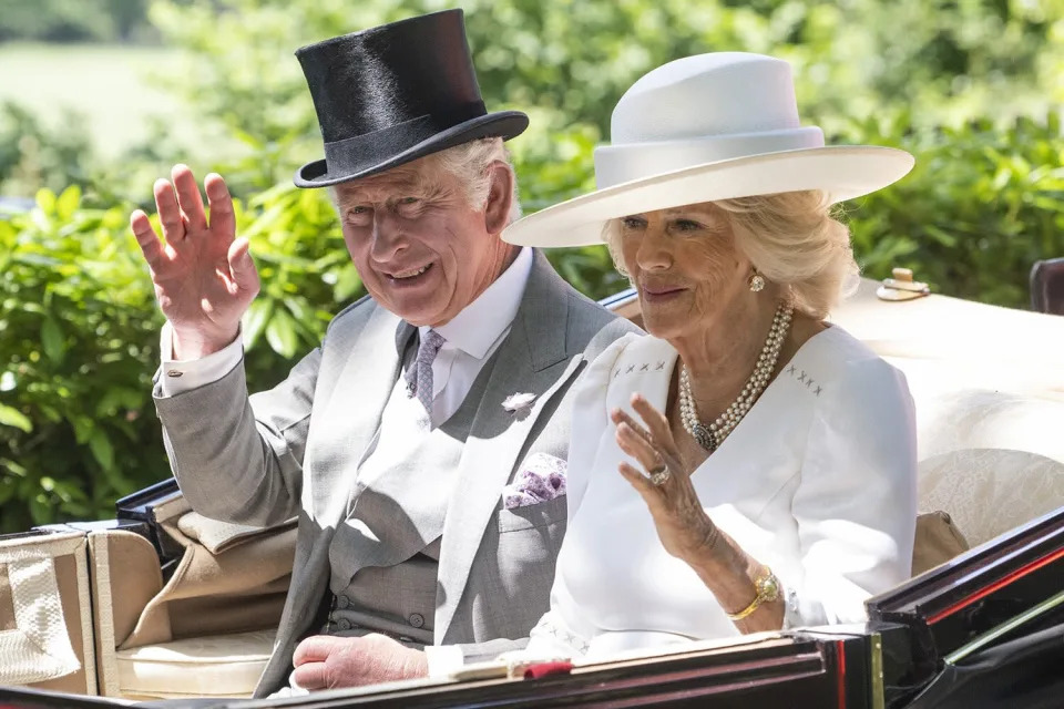 Prince Charles, Prince of Wales and Camilla, Duchess of Cornwall arrive for day 2 of Royal Ascot 2022