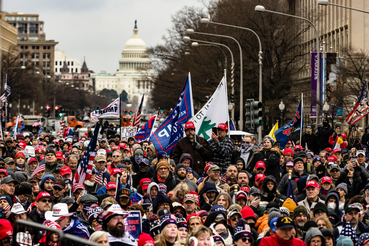 Trump Supporters Rally In Freedom Plaza In Washington, DC