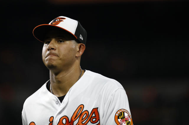 Why is Manny Machado wearing an orioles shirt under his Jersey