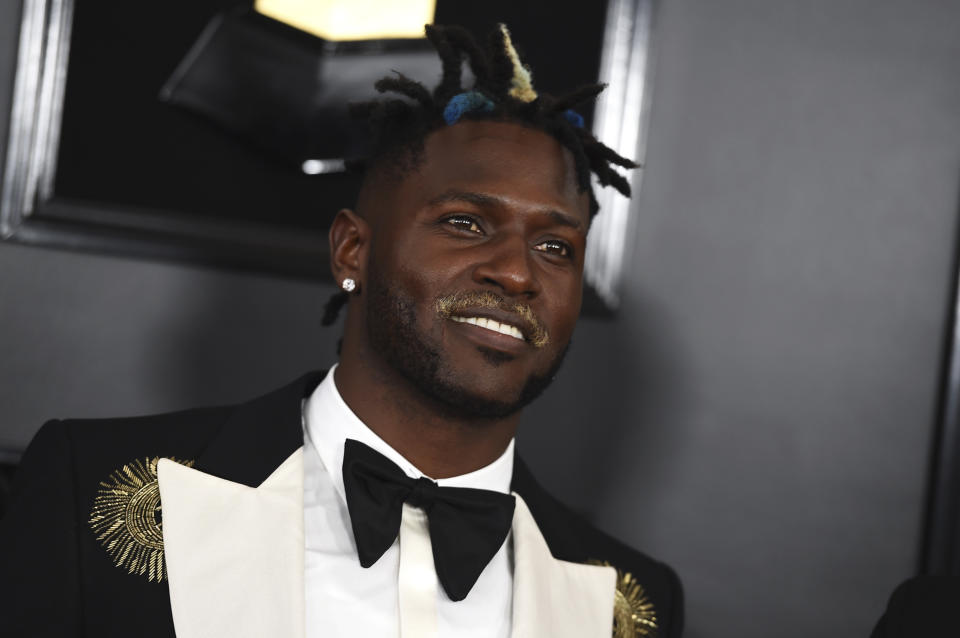 Antonio Brown at the 61st annual Grammy Awards. (AP)