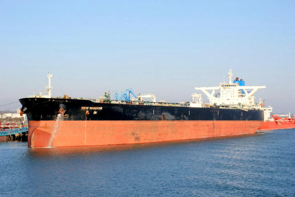 A ship displacing ballast water - A common way for non indigenous species to be introduced to the UK.  (University of Southampton/SWNS)