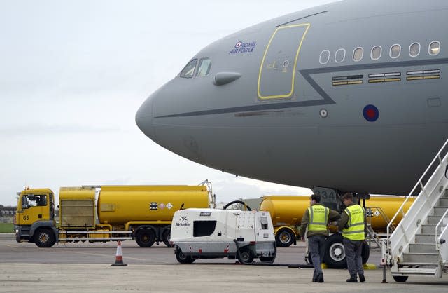 An RAF Voyager at Brize Norton