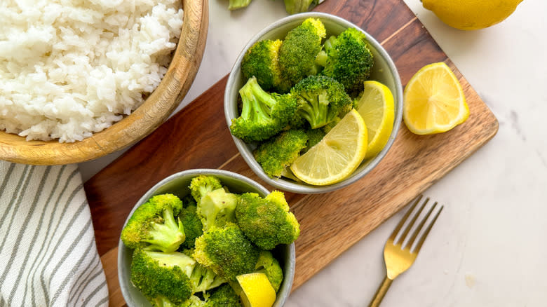 broccoli and rice