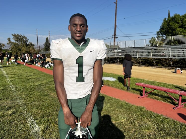 Granada Hills running back Dijon Stanley played a leading role in the Highlanders' 54-0 win.